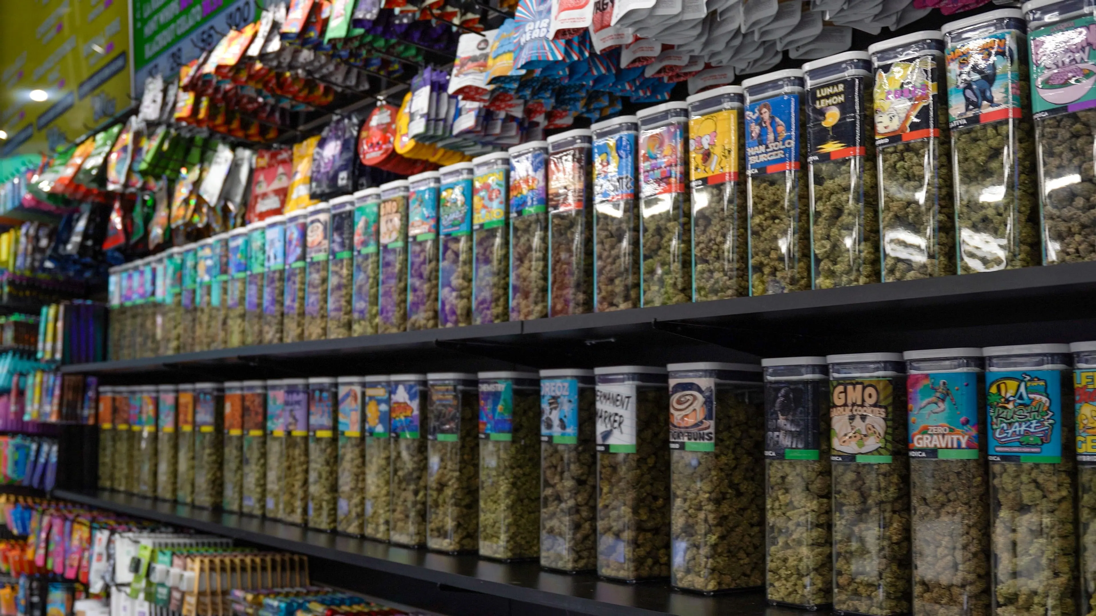 King of Budz deli-style flower bar selection