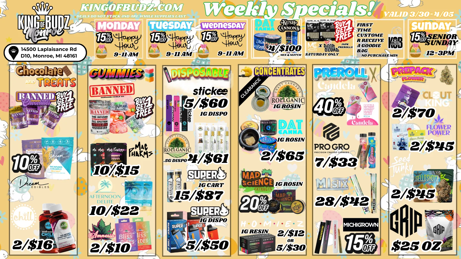 High on Spring: Easter Specials